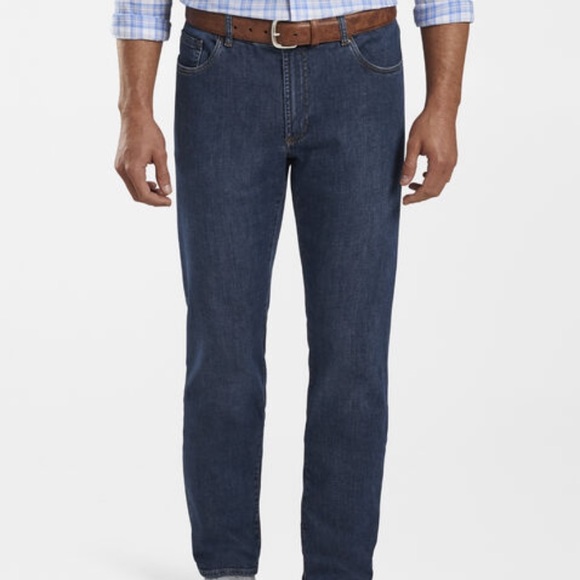 SOLD NWT Peter Millar Crown Seal Dark Wash Jeans - Picture 2 of 10